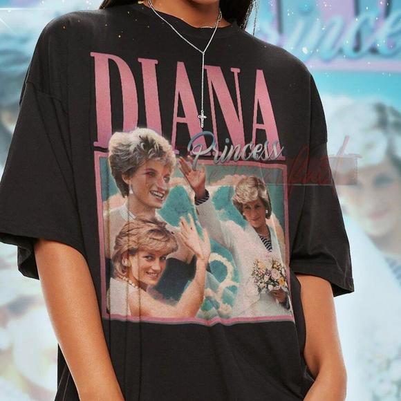 Princess Diana Retro T-Shirt Princess Diana Tees, Lady Diana Fans - Picture 1 of 4
